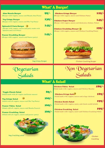 What A Sandwich menu 