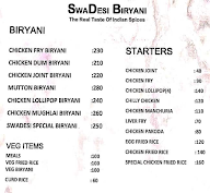 Swadesi Food Supplies & Catering menu 1