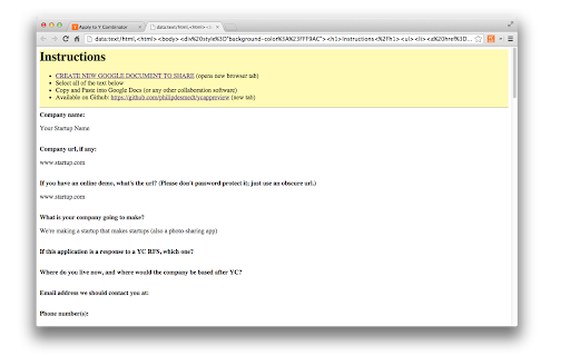 YC Review - Easy YC Application Sharer