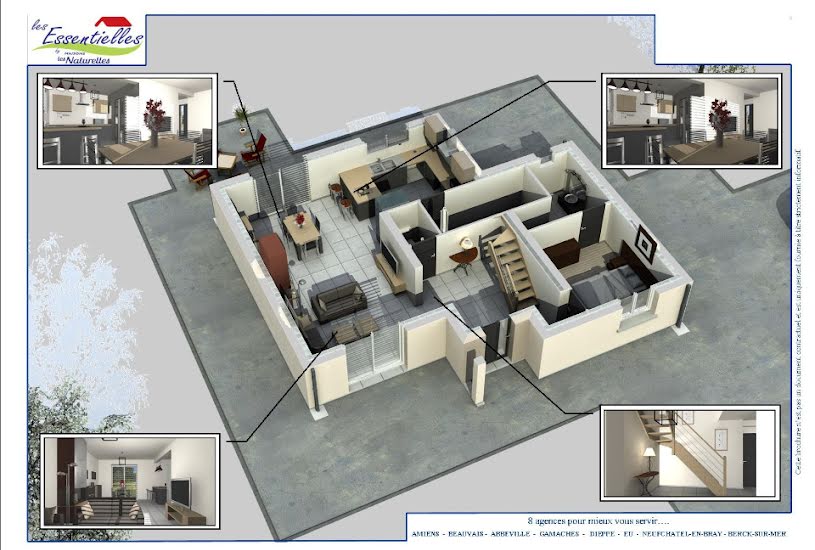  Vente Terrain + Maison - Terrain : 2 100m² - Maison : 111m² à Foucarmont (76340) 