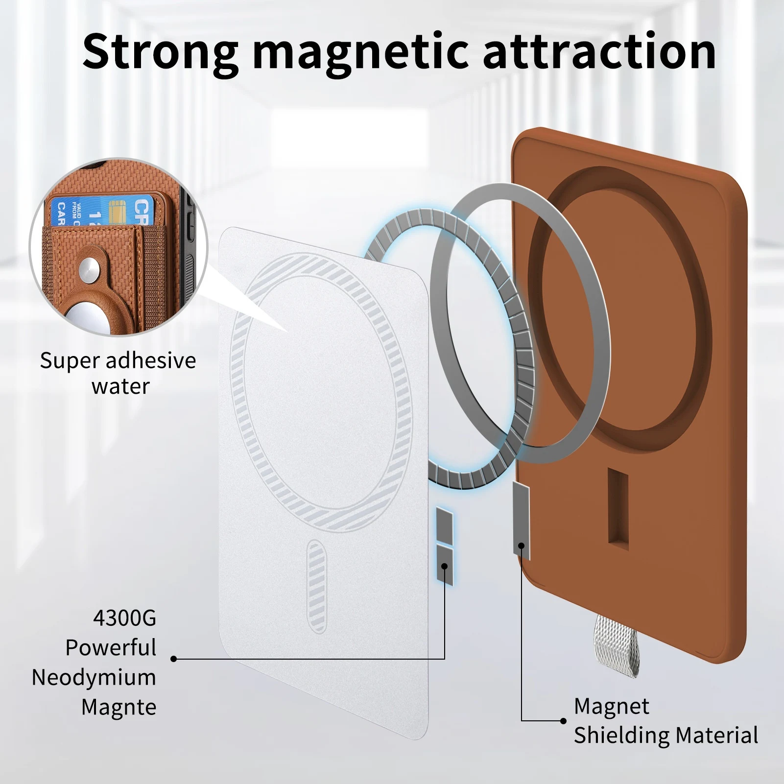 Title 7, Fashion Storage AirTag Magnetic Phone Case prov...