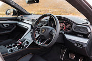 The interior of the 2020 Lamborghini Urus.