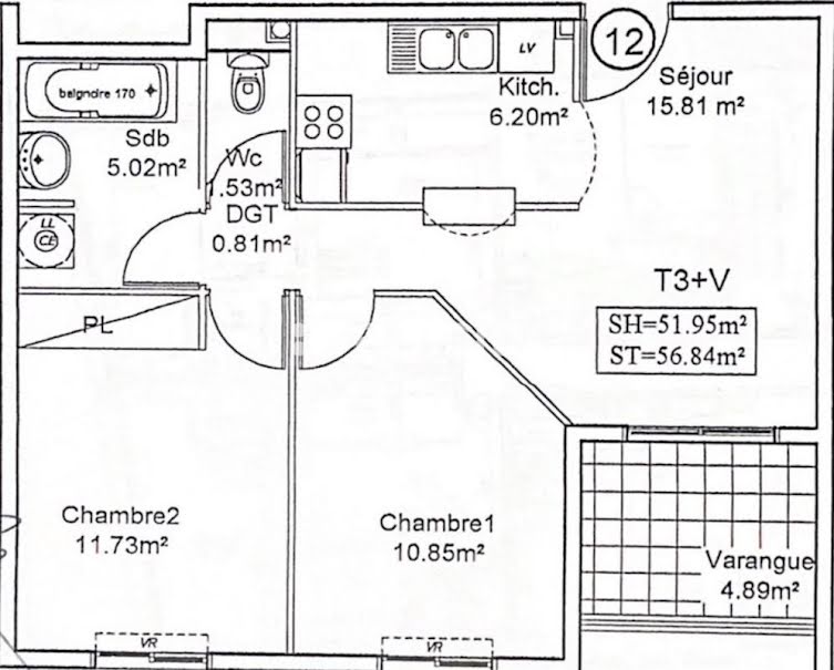 Vente appartement 3 pièces 52 m² à Le tampon (97430), 157 500 €