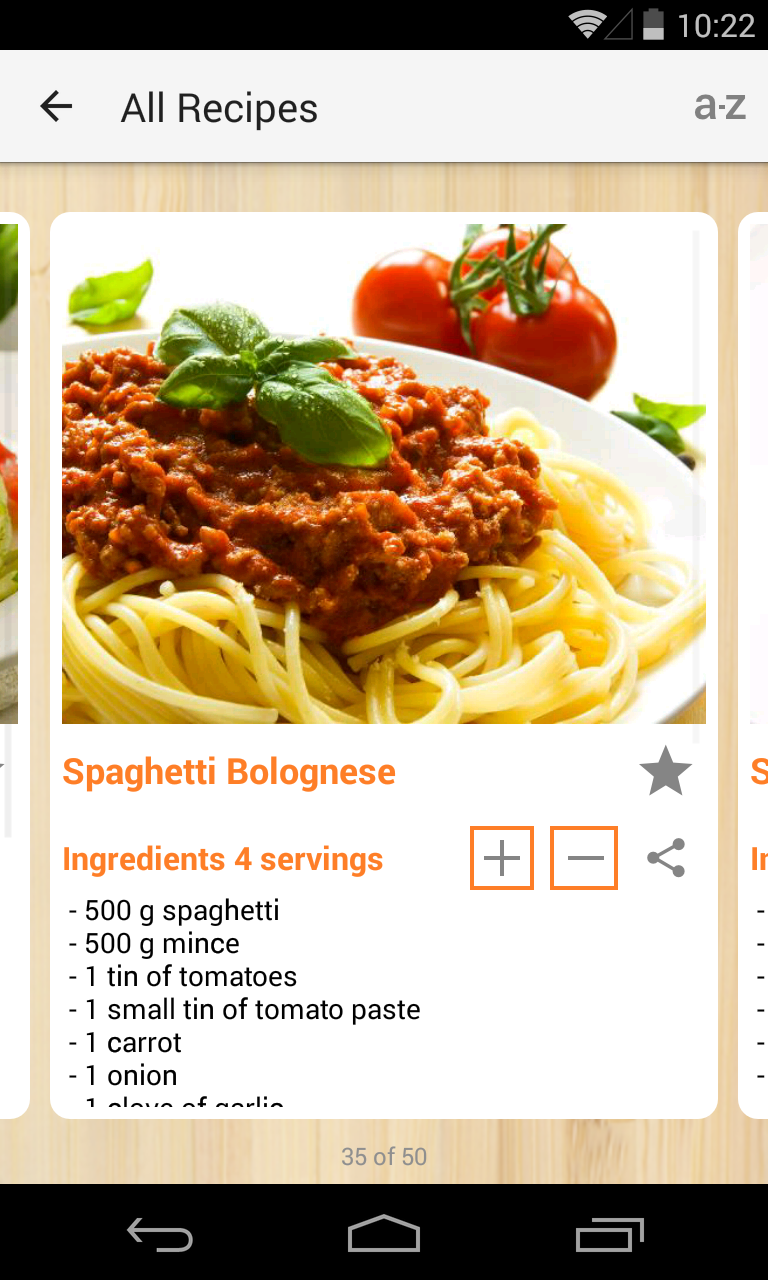 Pasta Recipes Screen 3