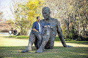 MORPHED: Sculptor Angus Taylor poses with his 'Morphic Resonance' at the Nirox Sculpture Park