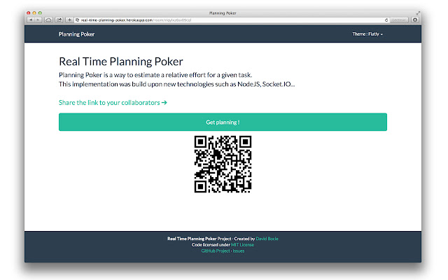 Real Time Planning Poker chrome extension