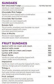 Corner House Ice Cream menu 3