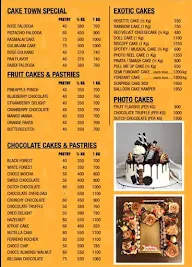 Cake Town menu 2