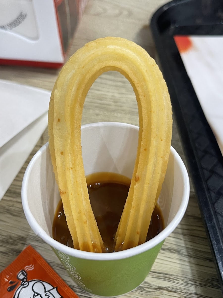 Churro in caramel