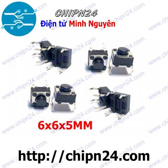 [10 Cái] (Kg1) Nút Nhấn 4 Chân 6X6X5Mm Dip