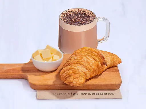 Tall Signature Hot Chocolate With Butter Croissant