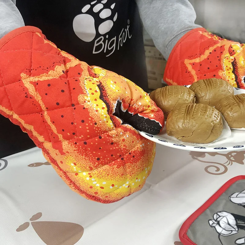 Creatieve ovenwanten, anti-aanbak, verdikt en hittebestendig. Perfect voor oven en magnetron. Veilige en comfortabele bakken.