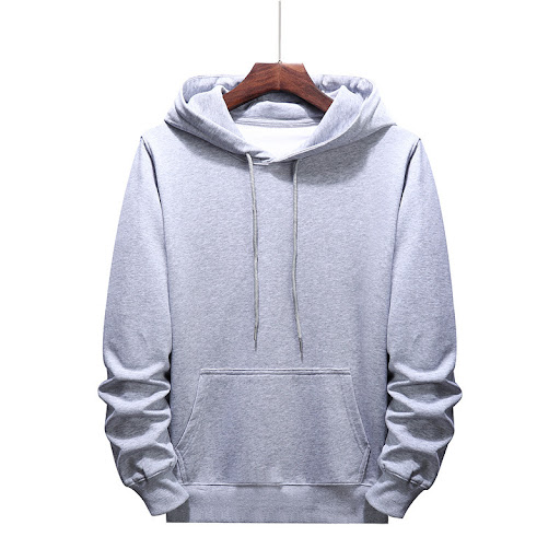 Title 5, Mens Loose Casual Solid Color Hooded Long-Slee...