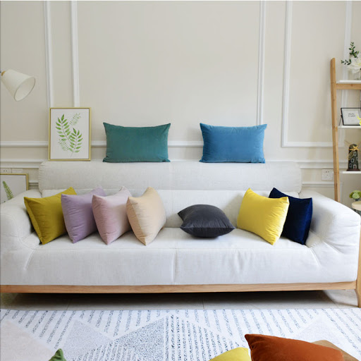 Title 10, Velvet Sofa Throw Pillow, Soft and Stylish, Ide...