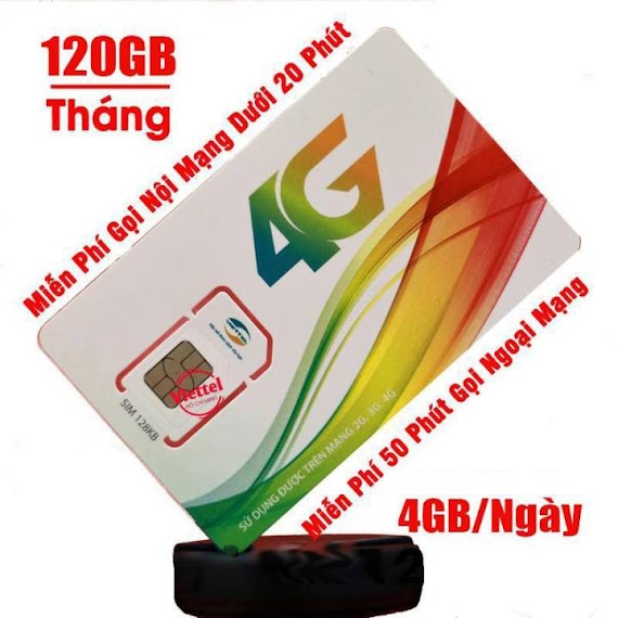 {Free 30 Ngày}Sim 4G Viettel V90 Mới {V120Z}V120N 120Gb/Tháng {4Gb/Ngày}