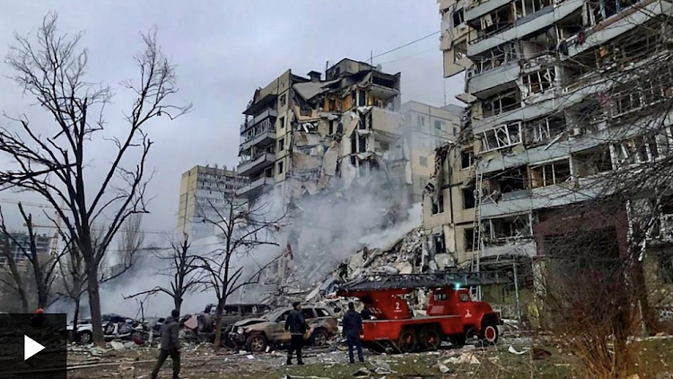 Aftermath of missile strike in Dnipro