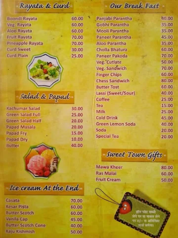 Jain Family Restaurant menu 
