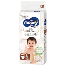 Tã dán Moony Natural Bông Organic L38 (38 Miếng)