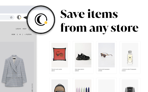 Save items from any store = 