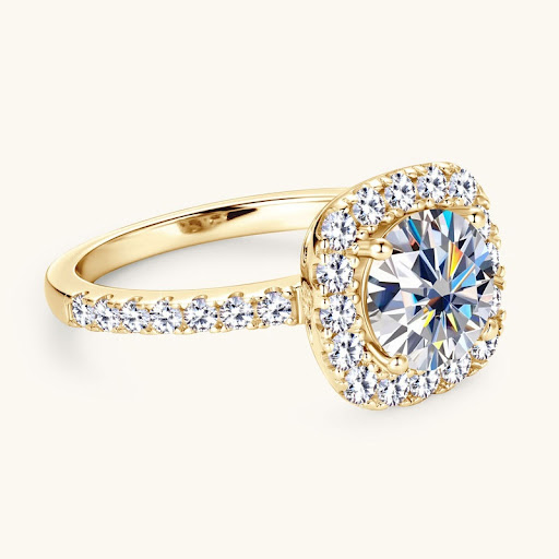 Title 6, Womens Minimalist Moissanite Diamond Sterling ...