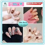 Bộ 24 Móng Tay Giả /Kèm Keo/ Làm Nail Aba [A1 - 100]