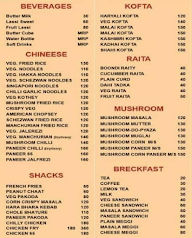 Kiwi Palace menu 2