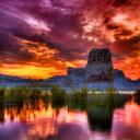 Amazing Pink Sunset Reflection Chrome extension download
