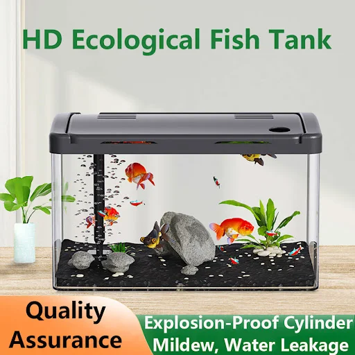 Transparent Ecological Aquarium Oxygenated Fish Tank Living Room And Office Decoration Aquarium HD Fish Tank Filter Aqua