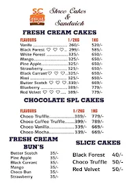 Shree Cakes menu 2