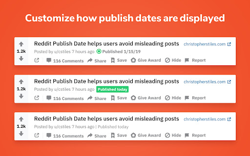 Reddit Publish Date