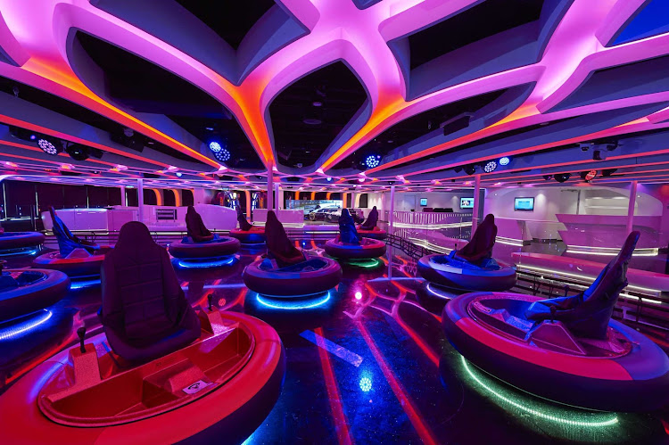 Families will enjoy bumper cars and other amusements on Norwegian Joy.