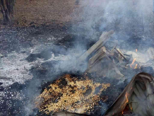 Some of the 2,000 families flee as police burn more than 20 houses amid ongoing security operation in Baringo County to flash out armed pokot bandits.PHOTO/JOSEPH KANGOGO