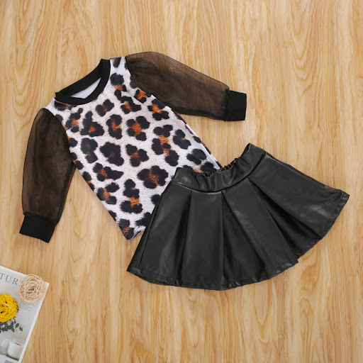 Title 2, Fashion Leopard Skirt Suit Girl Stylish outfit ...
