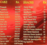 Kiran Bakers menu 1