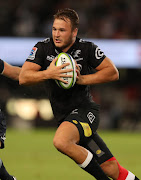 Andre Esterhuizen of the Cell C Sharks during the Super Rugby match between the Cell C Sharks and Waratahs at Growthpoint Kings Park on March 11, 2017 in Durban, South Africa.