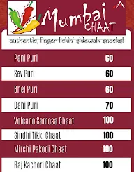 Mumbai Chaat menu 1