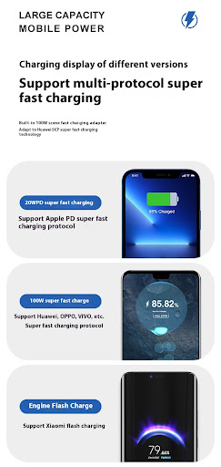 Title 17, Mini Portable Power Bank With Cable 20000 mAh P...