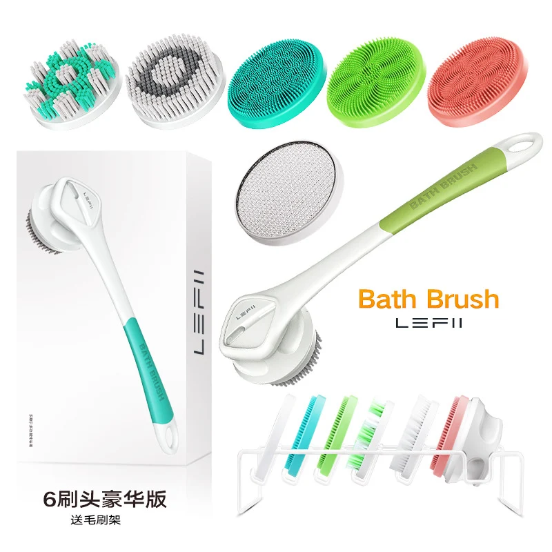 Title 5, Exfoliating skin cleansing bath brush for radia...