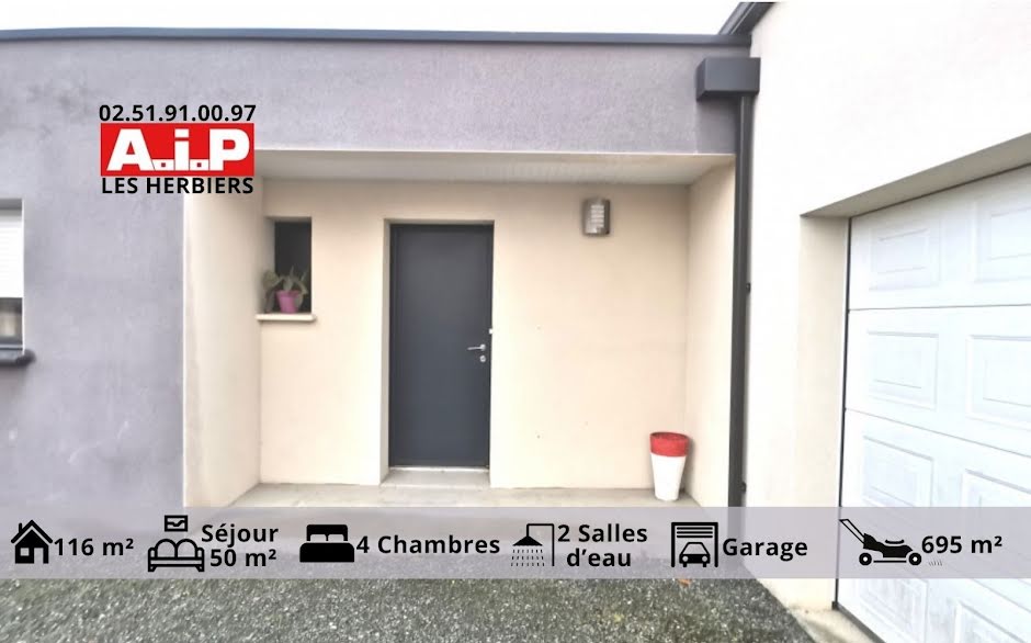 Vente maison 5 pièces 116 m² à Bazoges-en-Paillers (85130), 269 500 €