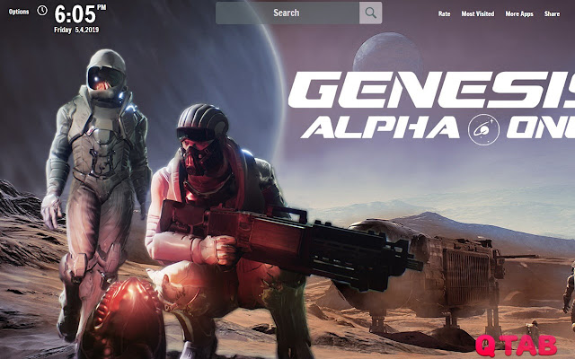 Genesis Alpha One New Tab Wallpapers