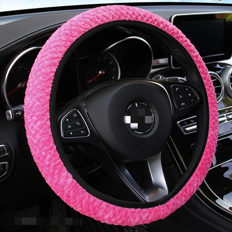 Title 2, Plush Car Steering Wheel Cover for Winter Drivi...