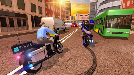 Screenshot Police Motor Bike 3D Game 2023