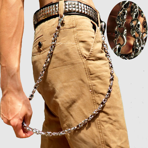 Title 5, Personalized Metal Ghost Head Pants Chain for S...