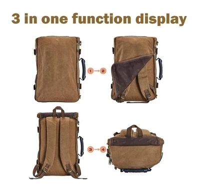 Mochila de montanhismo de viagem em lona de alta qualidade para aventureiros. Resistente, espaçosa e ideal para suas expedições.