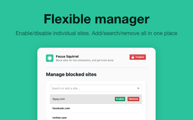 Focus Squirrel - Free Site Blocker Preview image 5