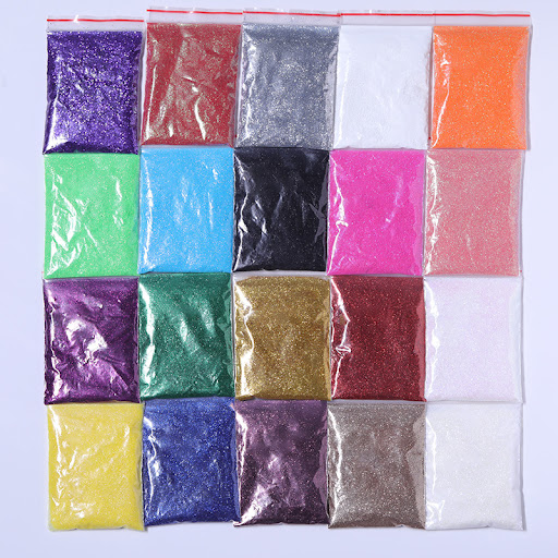Title 18, Mermaid Aurora Nail Powder Glitter Set for shim...