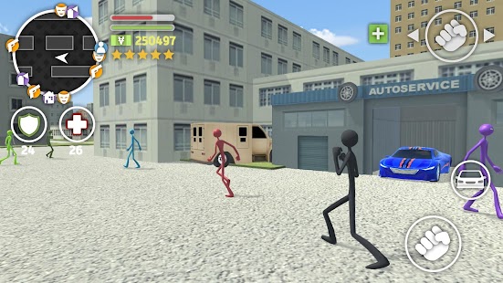 Grand Stickman Auto V Screenshot