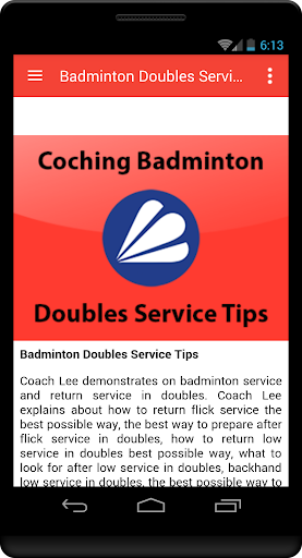 免費下載運動APP|Badminton Doubles Service Tip app開箱文|APP開箱王