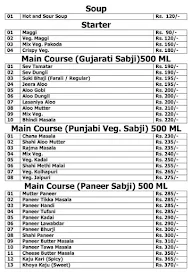 Standard's Punjabi Khana menu 2