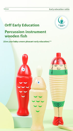 Title 5, Childrens Fish-Shaped Clapper Percussion Instr...